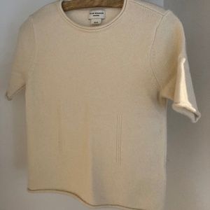 Club Monaco XS Cream Cropped Sweater Shirt